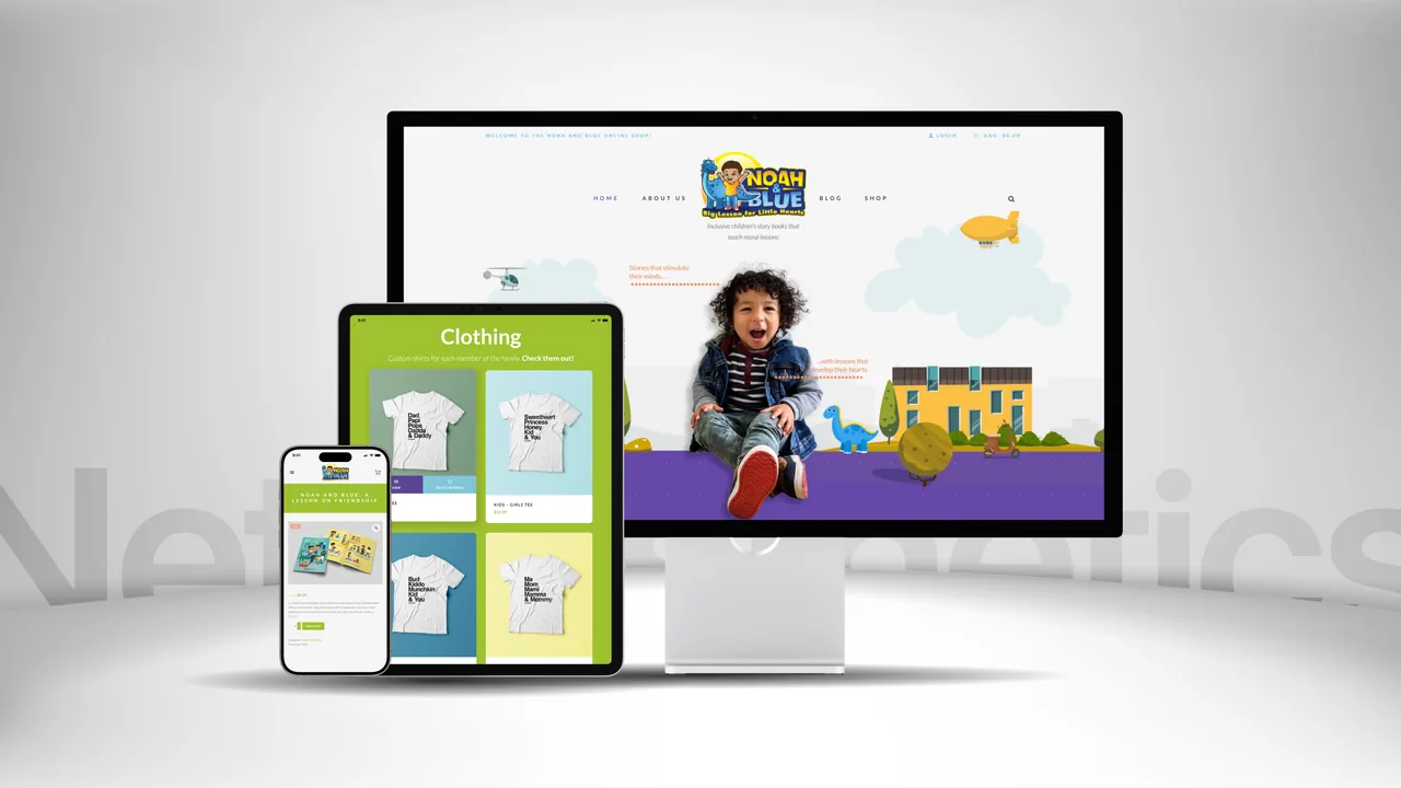 Children's book brand and WooCommerce store